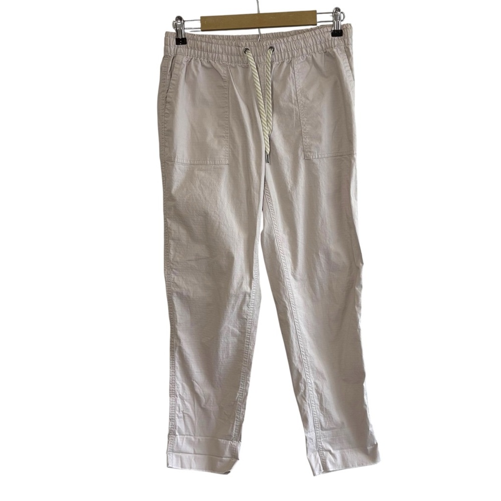 Vuori Women’s Small Ivory Stone Color Ripstop Drawstring Pants Active Travel Gym